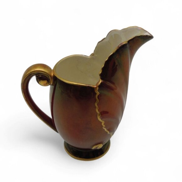 CARLTON WARE Rouge Royale Burgundy Red Bowl and Creamer England Vintage - Picture 11 of 16